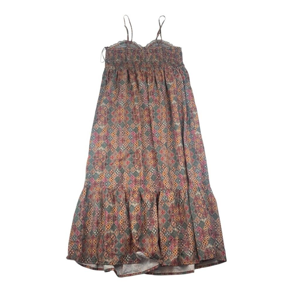 World Market women's small medium maxi dress printed boho multi color prairie - Picture 2 of 11